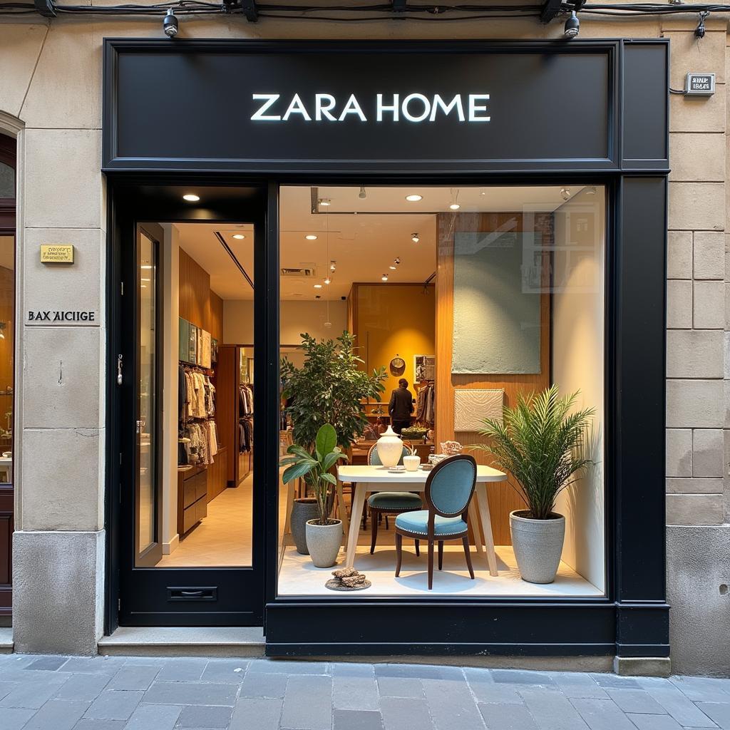 Zara Home storefront in Barcelona