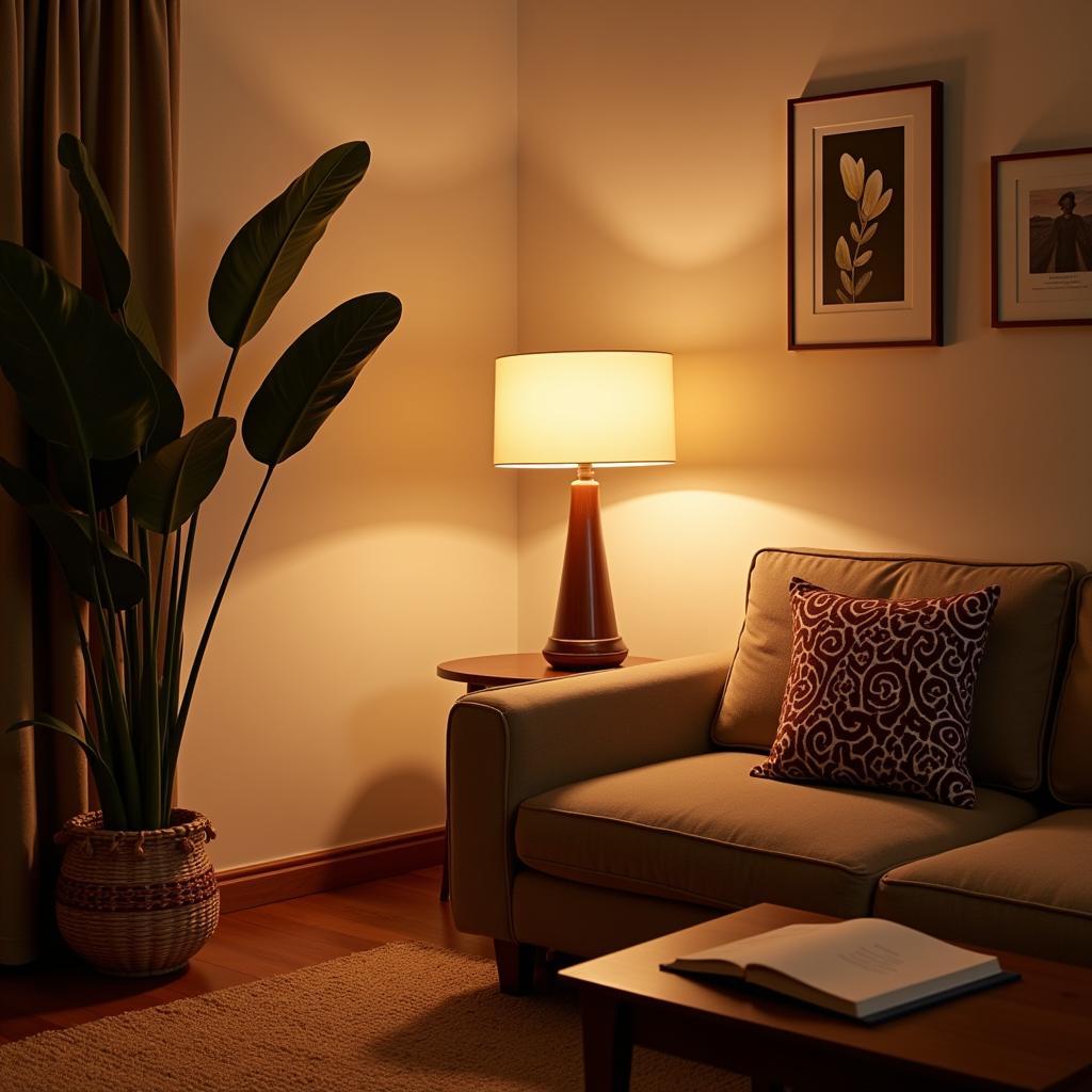 Zara Home Table Lamp in a Spanish Living Room