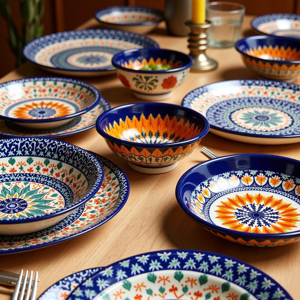 Zara Home table setting with Spanish ceramics