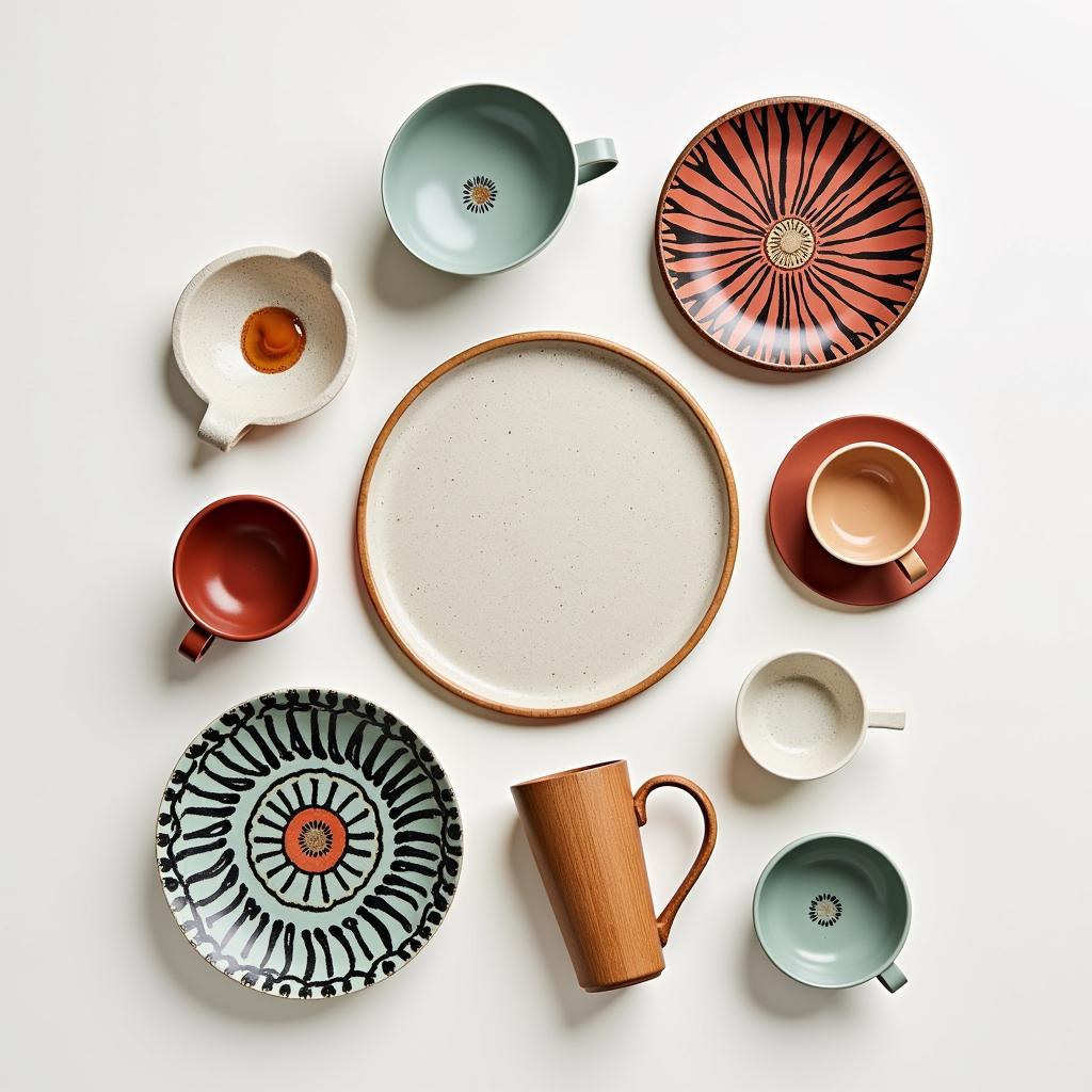 A diverse collection of Zara Home tazas showcasing their unique designs.