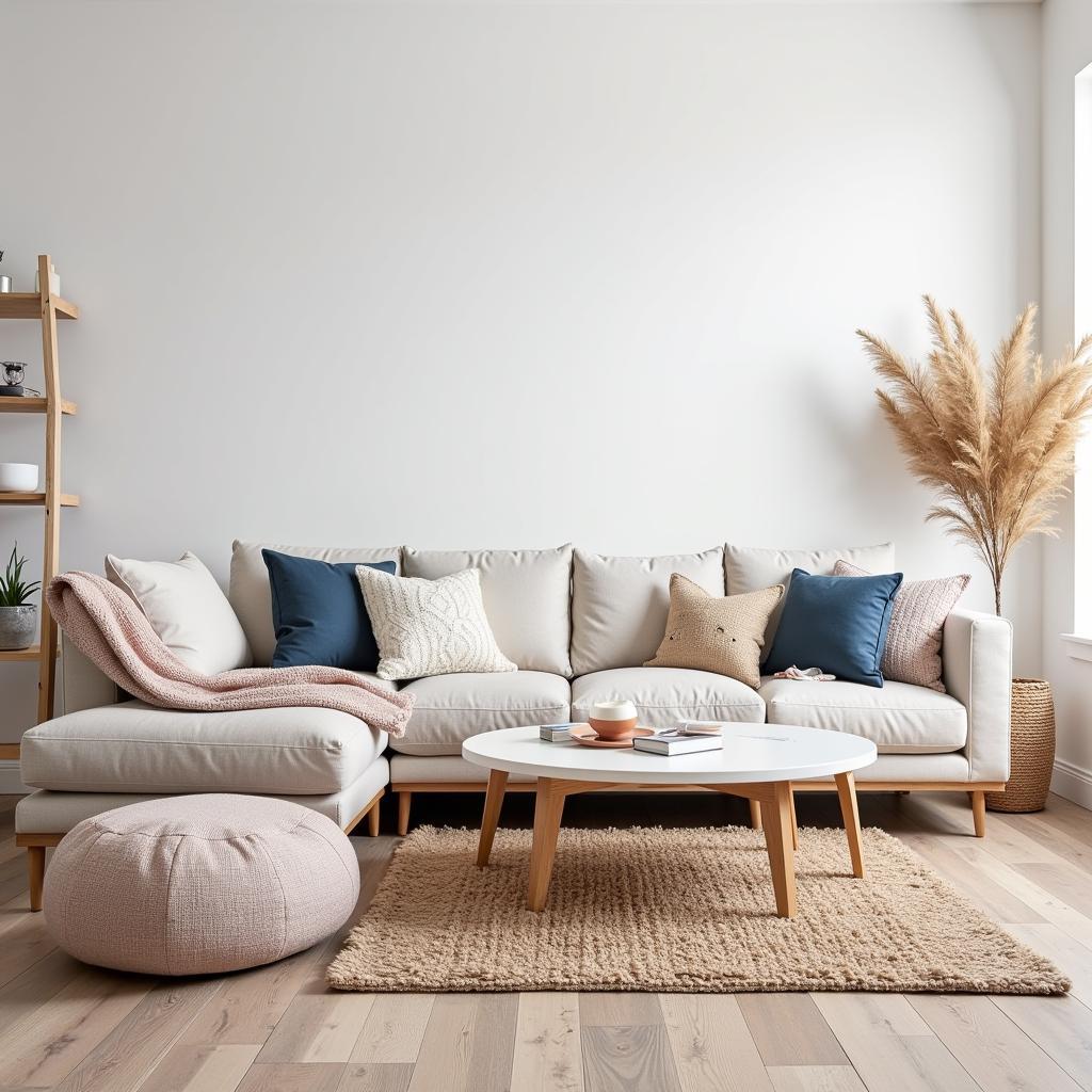 Zara Home textiles in a modern living room setting