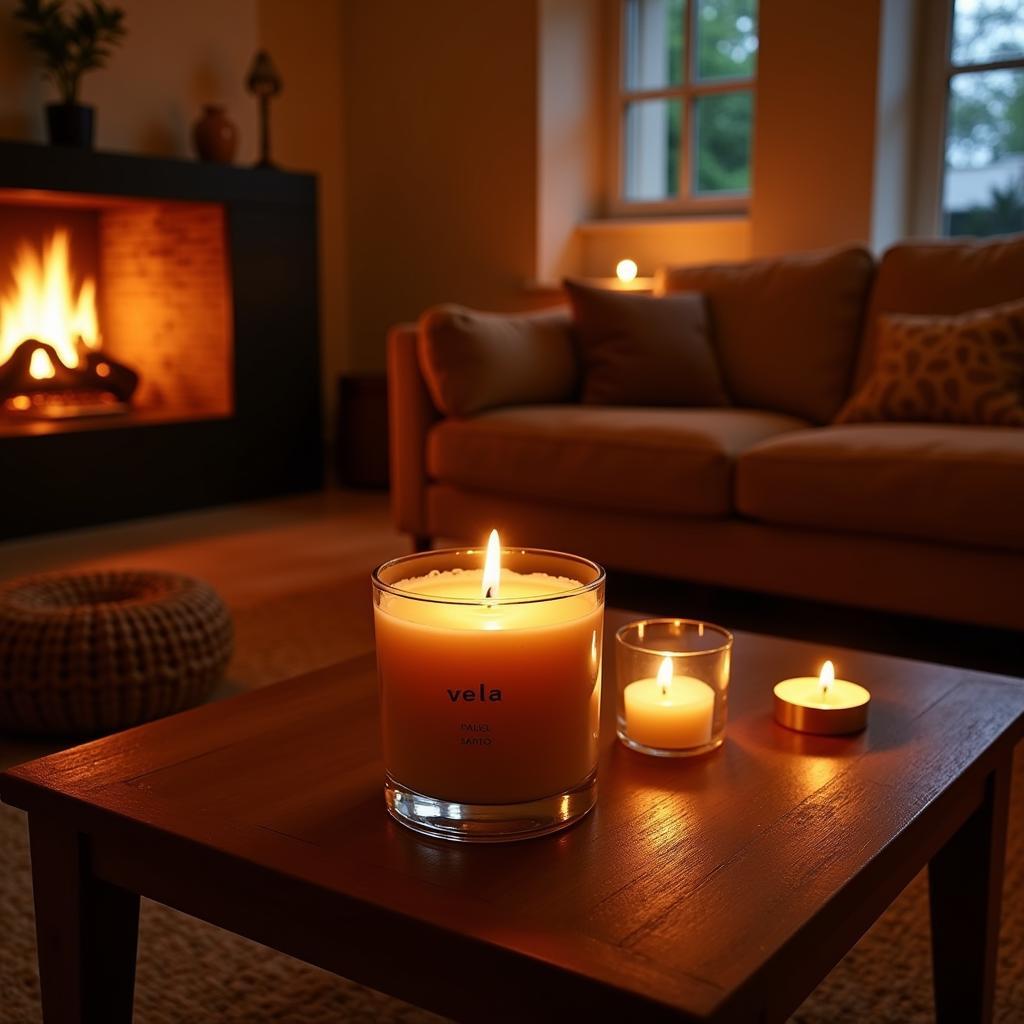 Creating a relaxing ambience with Zara Home Vela Palo Santo candle