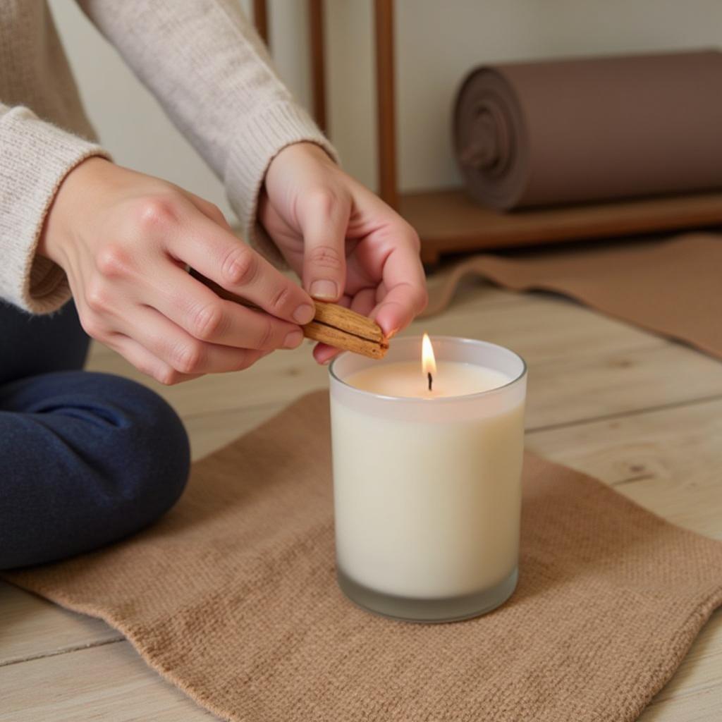 Using Zara Home Vela Palo Santo candle for everyday rituals