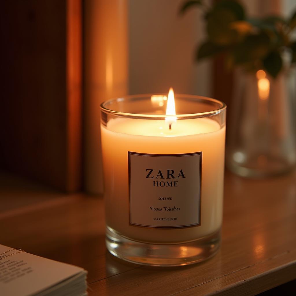 Zara Home Scented Candle Burning