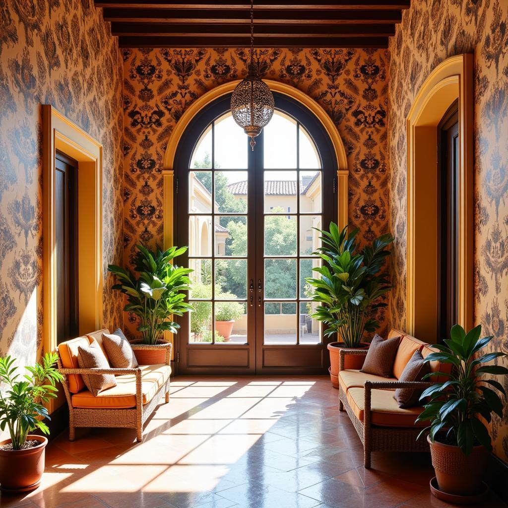 Zara Home Wallpaper in a Spanish Villa