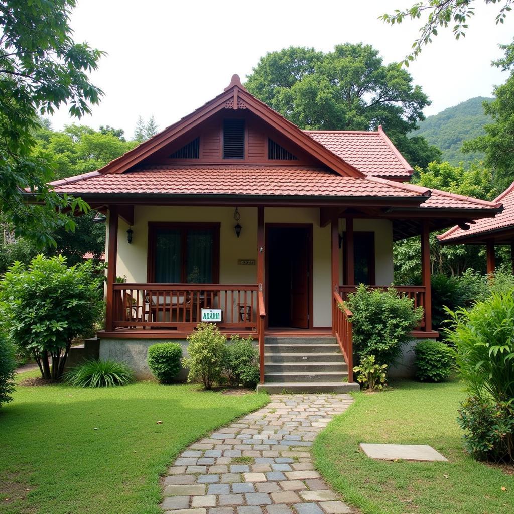 Exterior view of Adam Homestay in Kuala Terengganu, showcasing its traditional Malaysian architecture and welcoming ambiance.