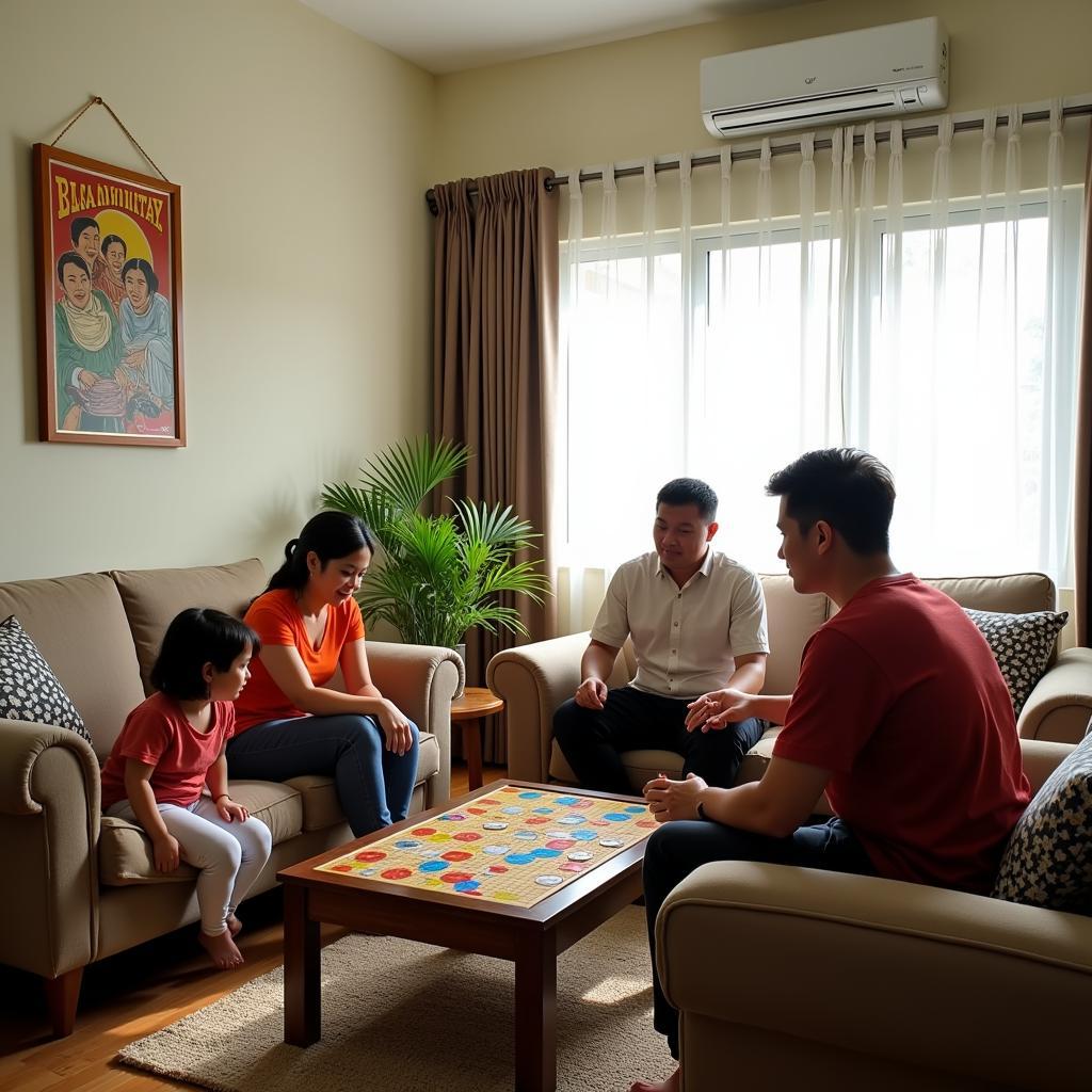 Cozy Living Room at Afiya Homestay