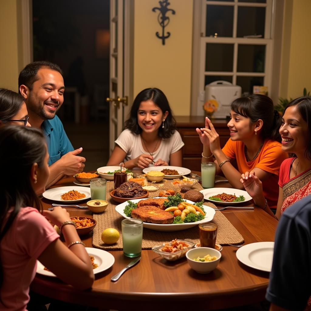 Family Dinner at Agumbe Homestay