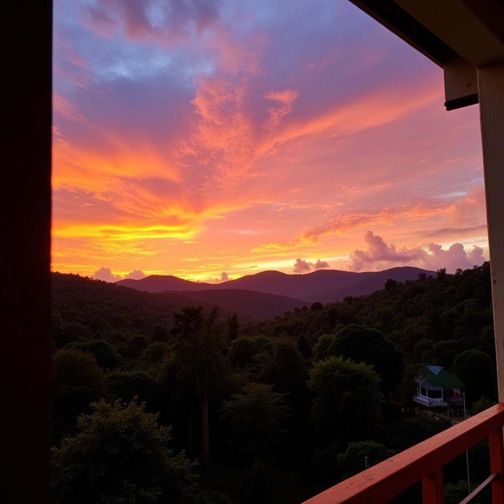 Sunset View from Agumbe Homestay