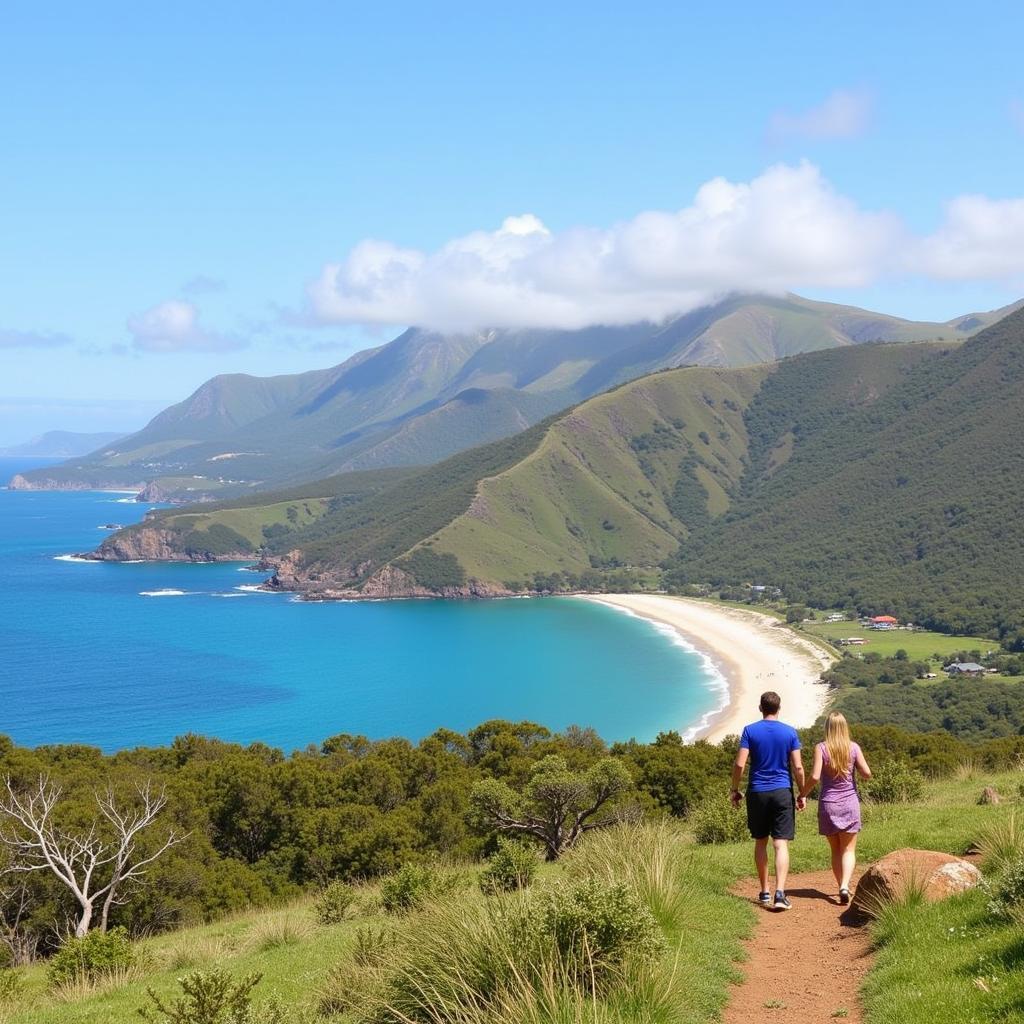 Coastal hike near Alai Crystal Bay homestay