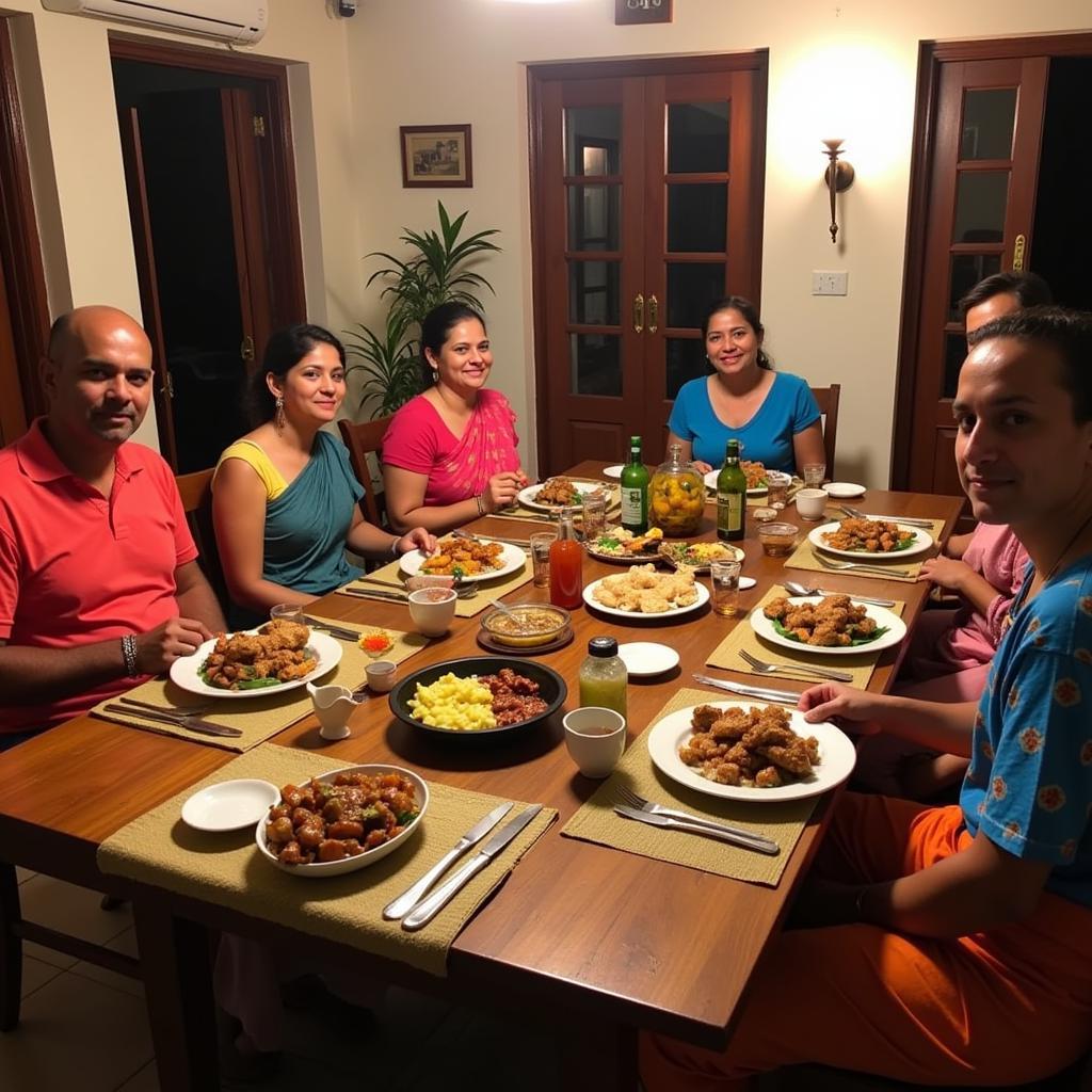 Alleppey Homestay Family Dinner