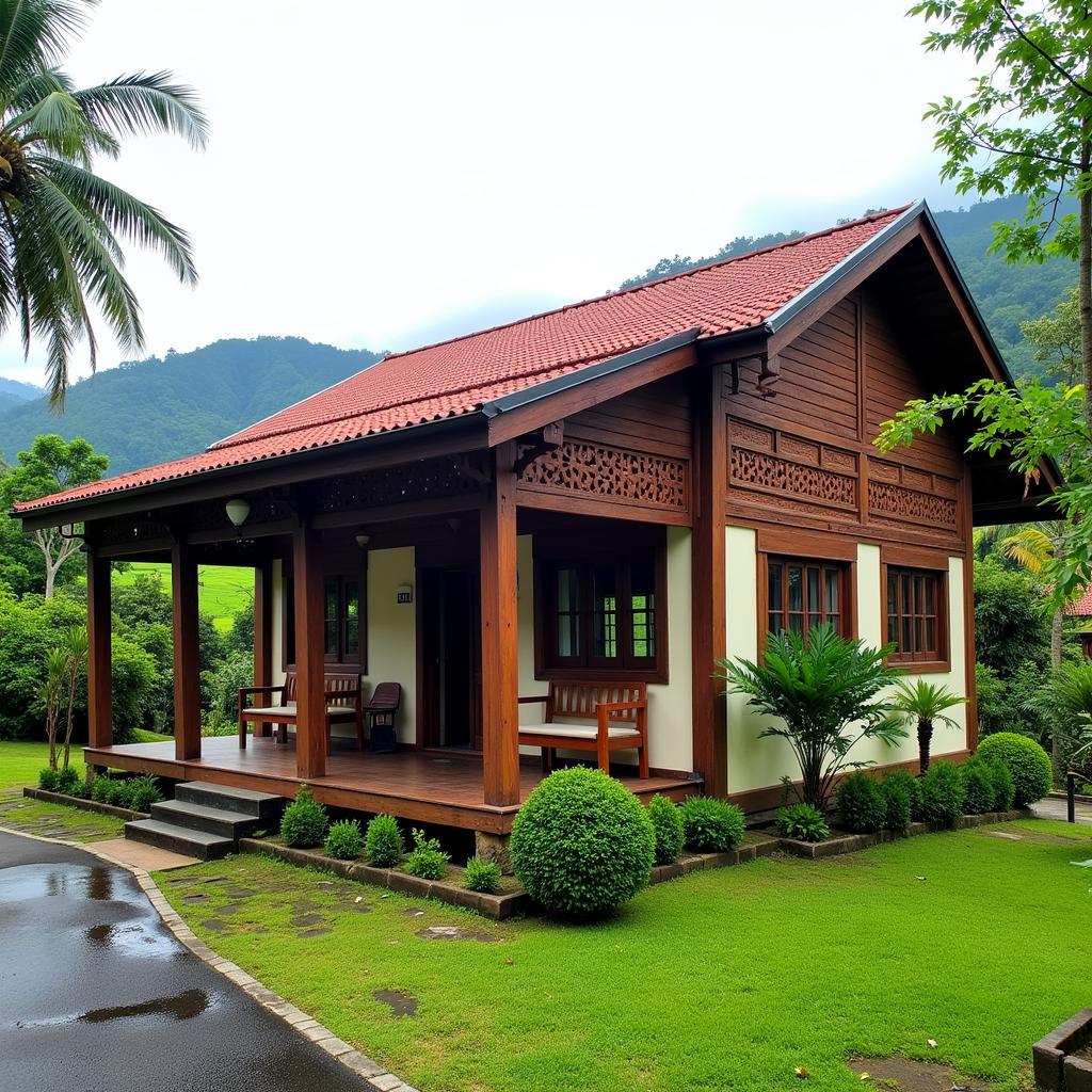 Amir Homestay Exterior: A charming traditional Malaysian house nestled among the lush greenery of Cameron Highlands