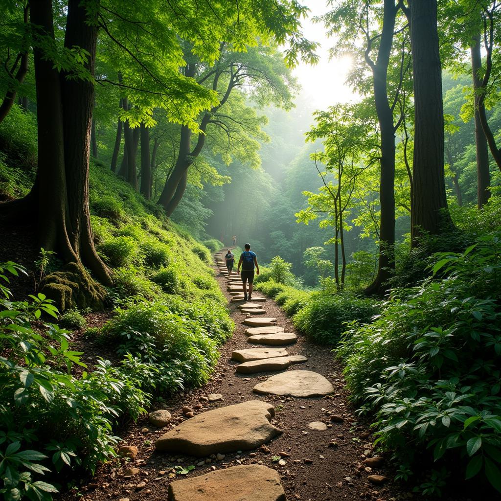 Scenic hiking trails in Ampang Forest Reserve, near Kuala Lumpur