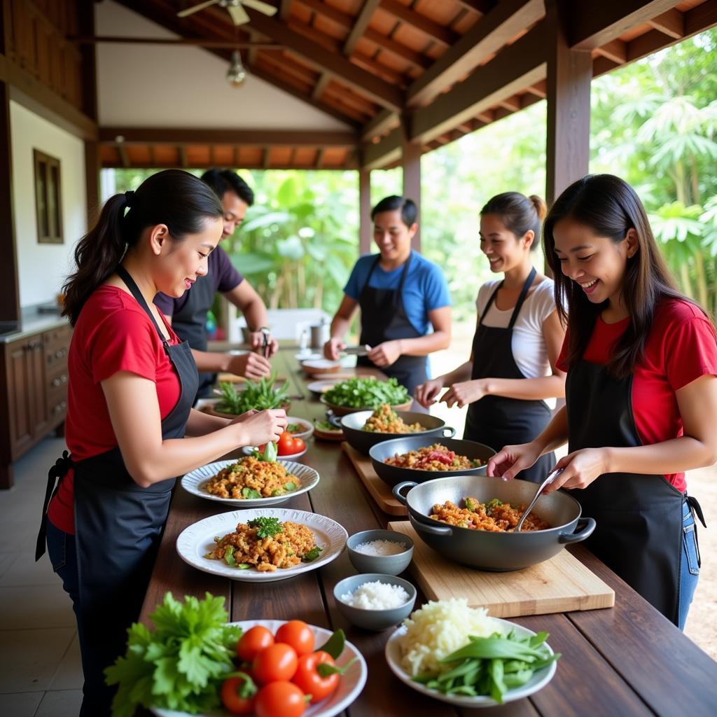 Cooking class at an Amphawa homestay