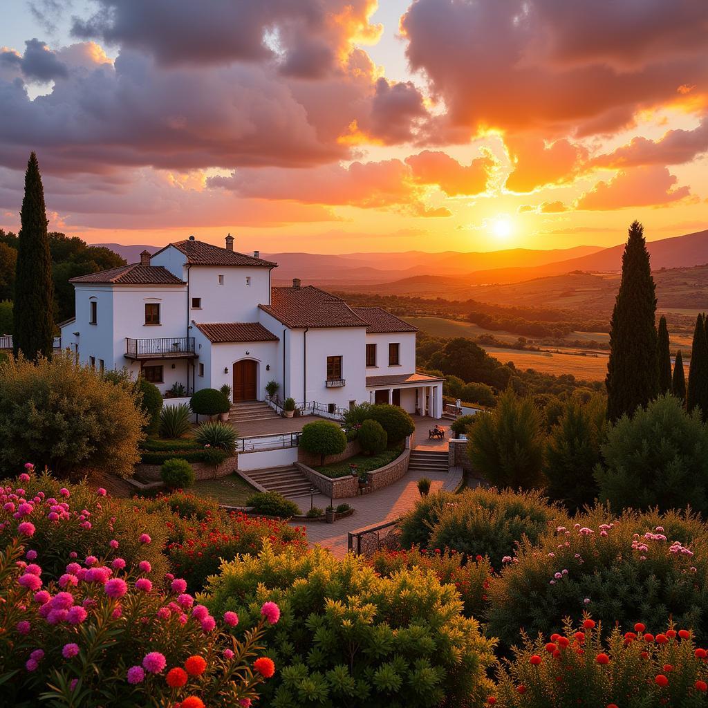 Sunrise over an Andalusian Hacienda