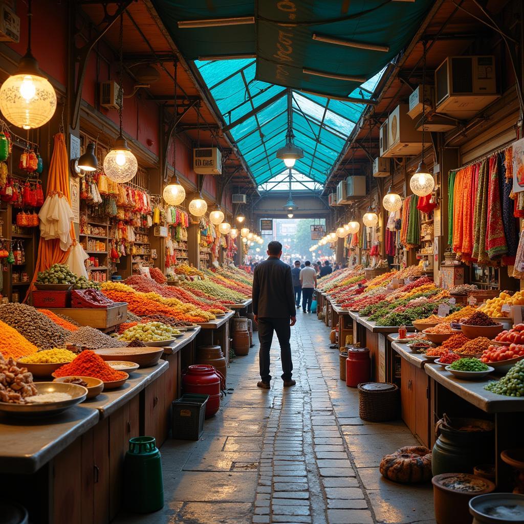 Exploring a local market near Anjali Homestay