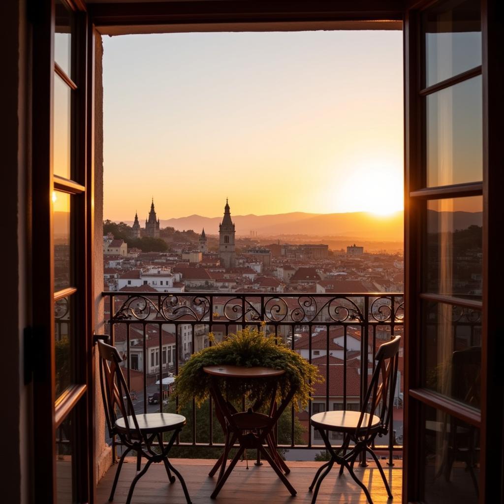 Enjoying the stunning city view from your apartment homestay in Cameron