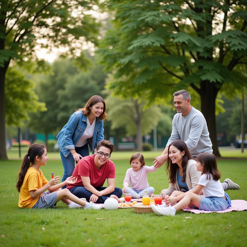 Australian Homestay Group Outing at a Local Park