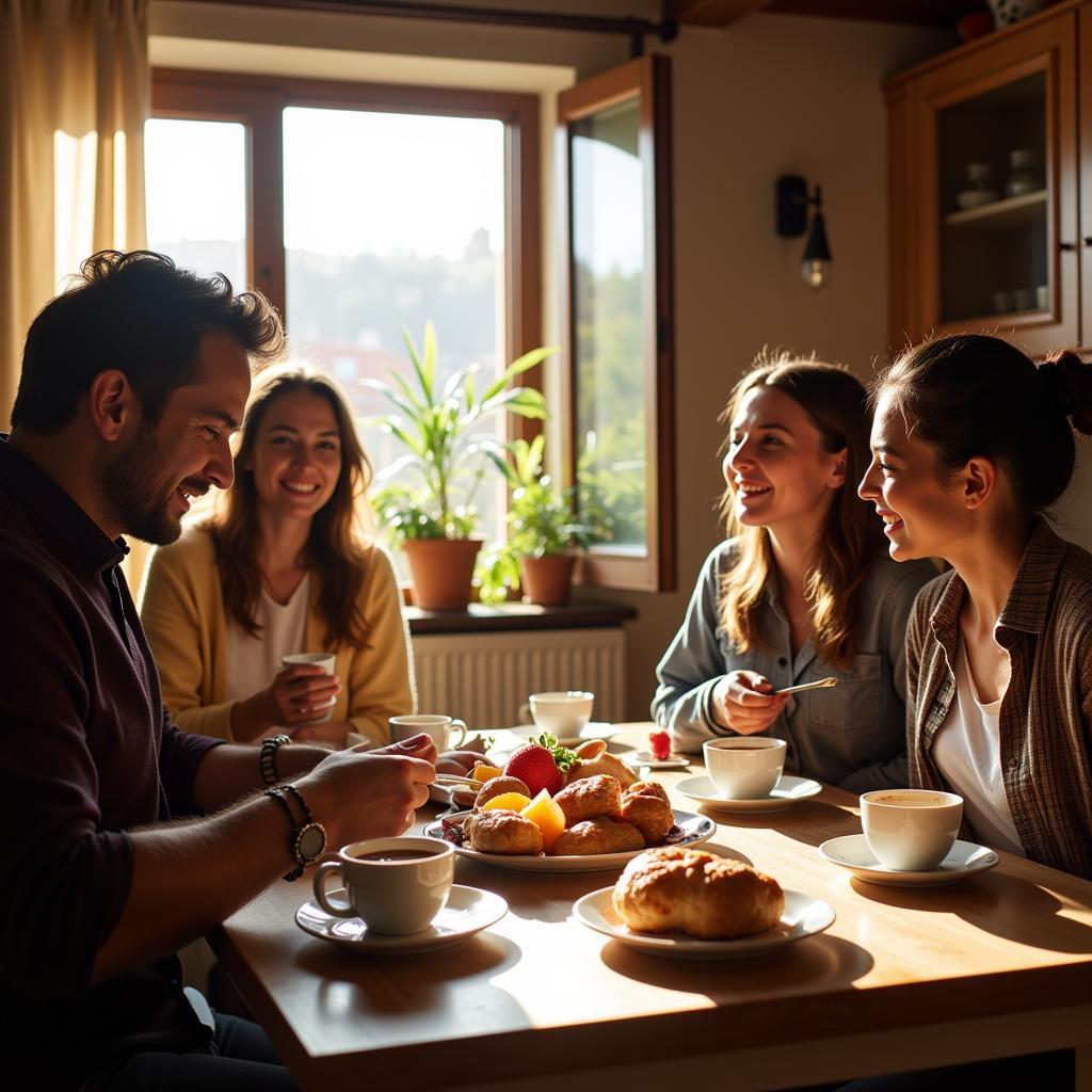 Authentic Spanish Breakfast in a Chingara Homestay