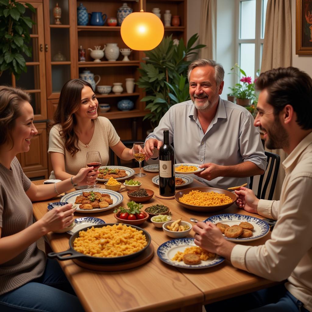 Authentic Spanish Family Dinner