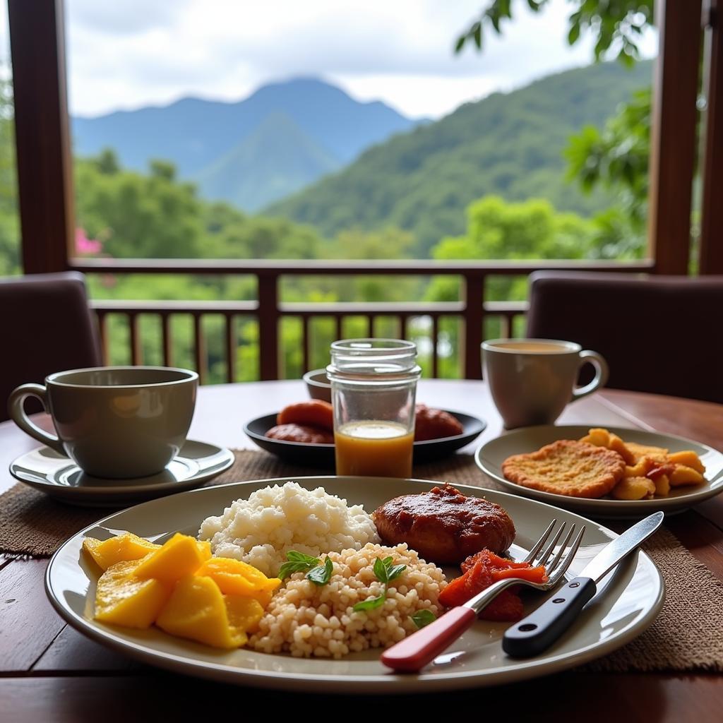 Delicious Filipino Breakfast at a Baguio Homestay