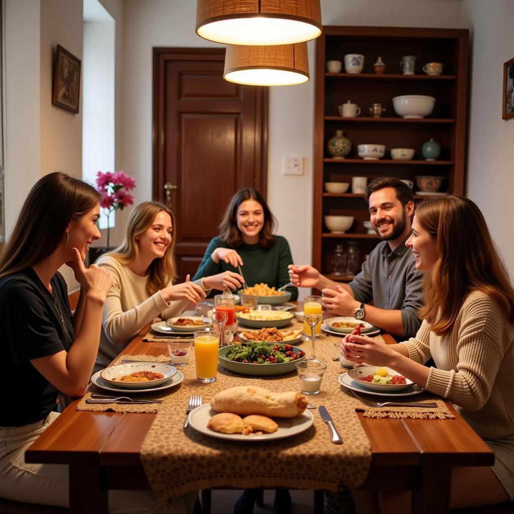 Barcelona Homestay Family Dinner