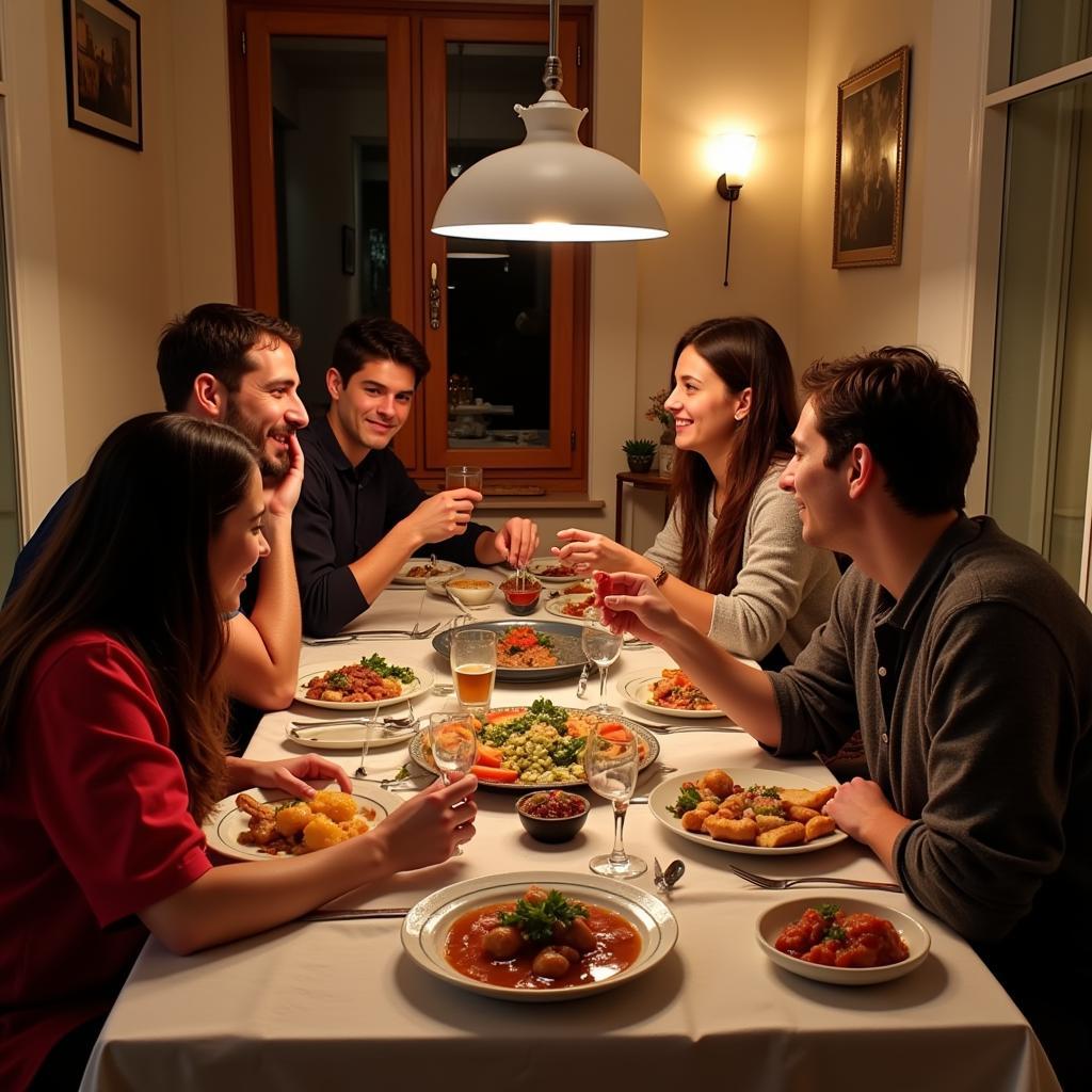 Barcelona Homestay Family Dinner