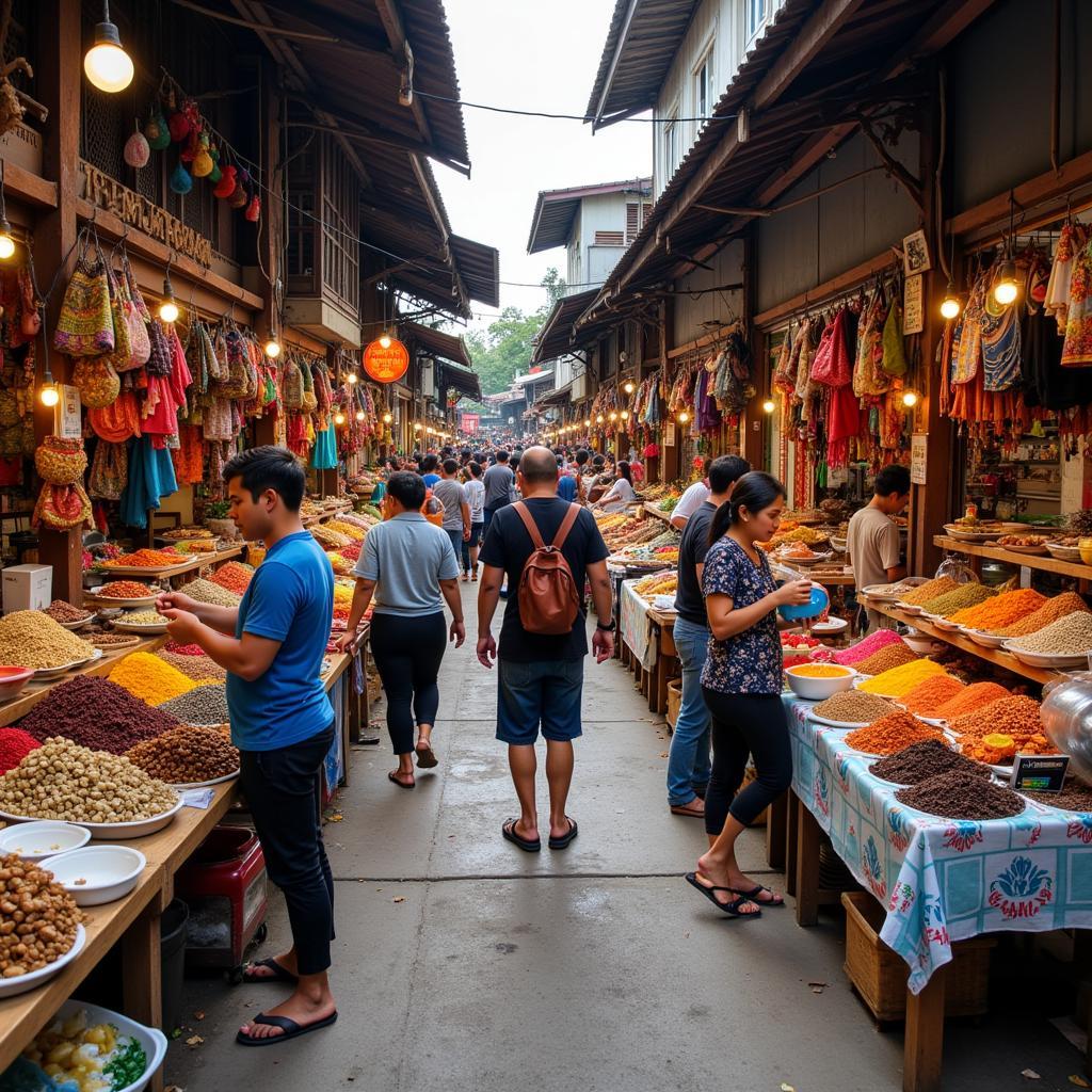 Exploring a local market in Batu Muda