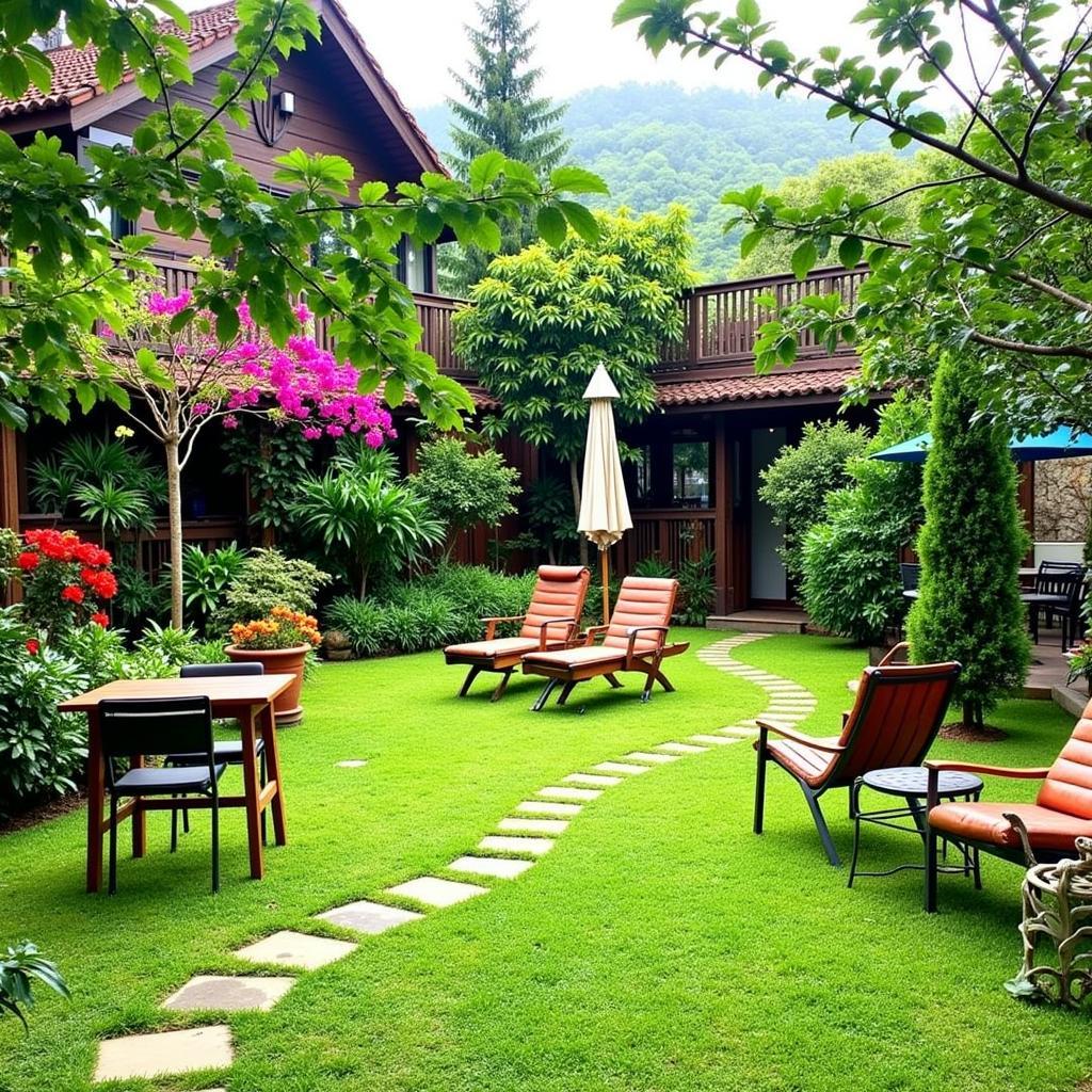 Peaceful Garden at Damai Inn