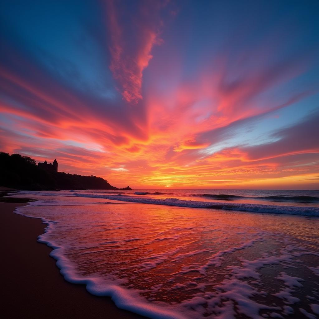 Sunset view from Bekal beach