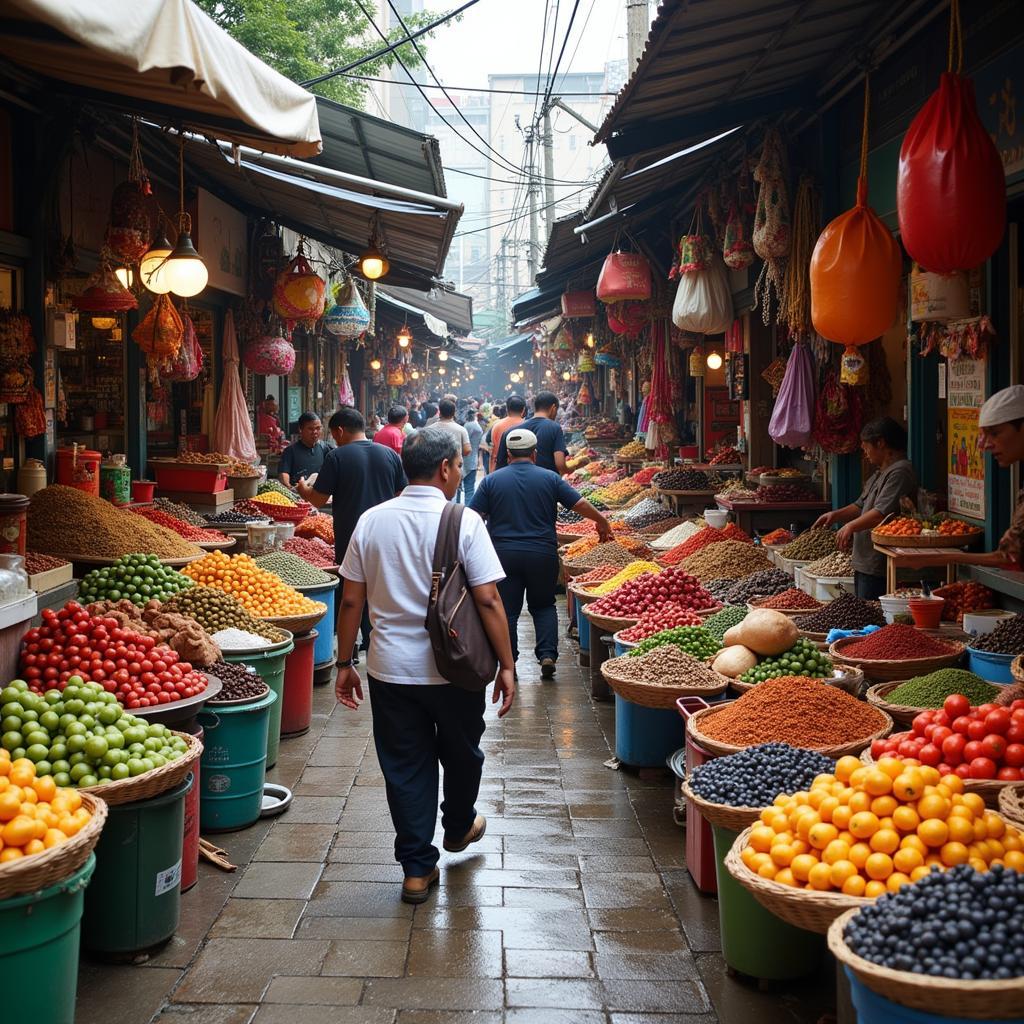 Vibrant Local Market in Bertam Putra