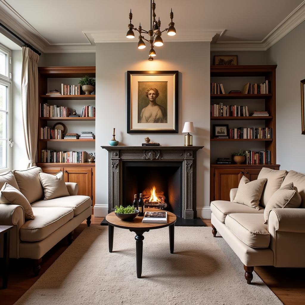 Cozy Living Room in a Bordeaux Homestay