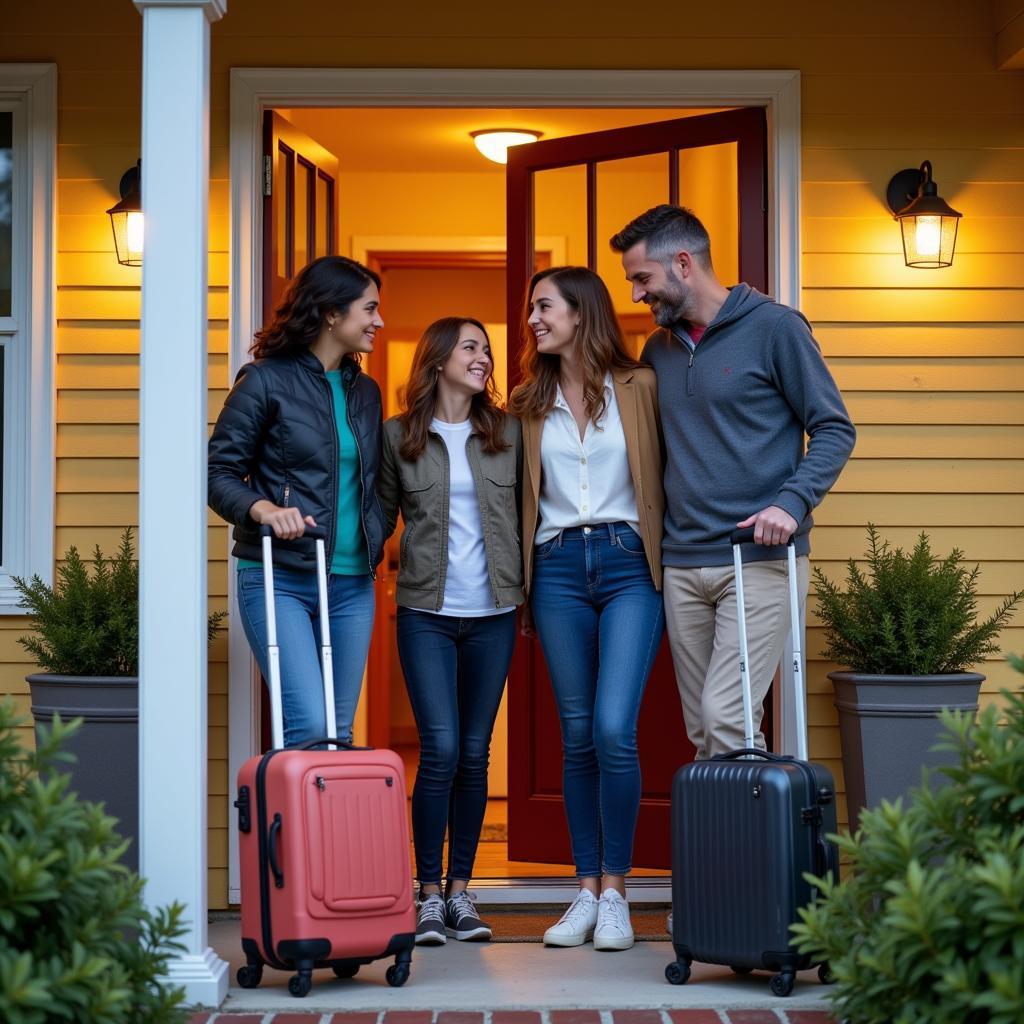 Students being welcomed into a Brighton homestay