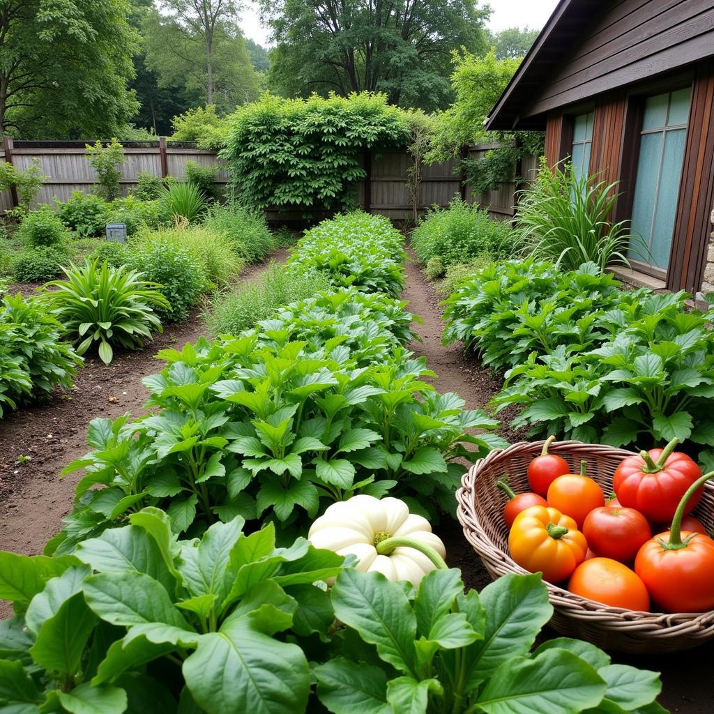 Organic Garden at Buffalo Eco Garden Homestay