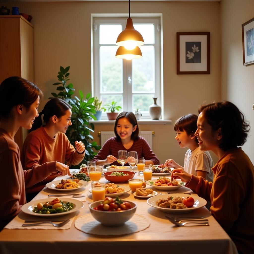 Calgary Homestay Family Dinner