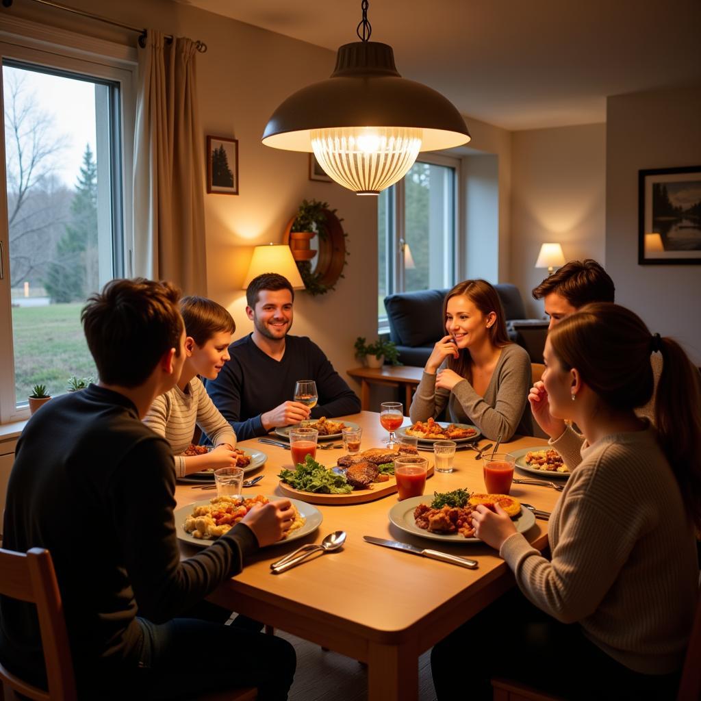 Calgary Homestay Family Dinner