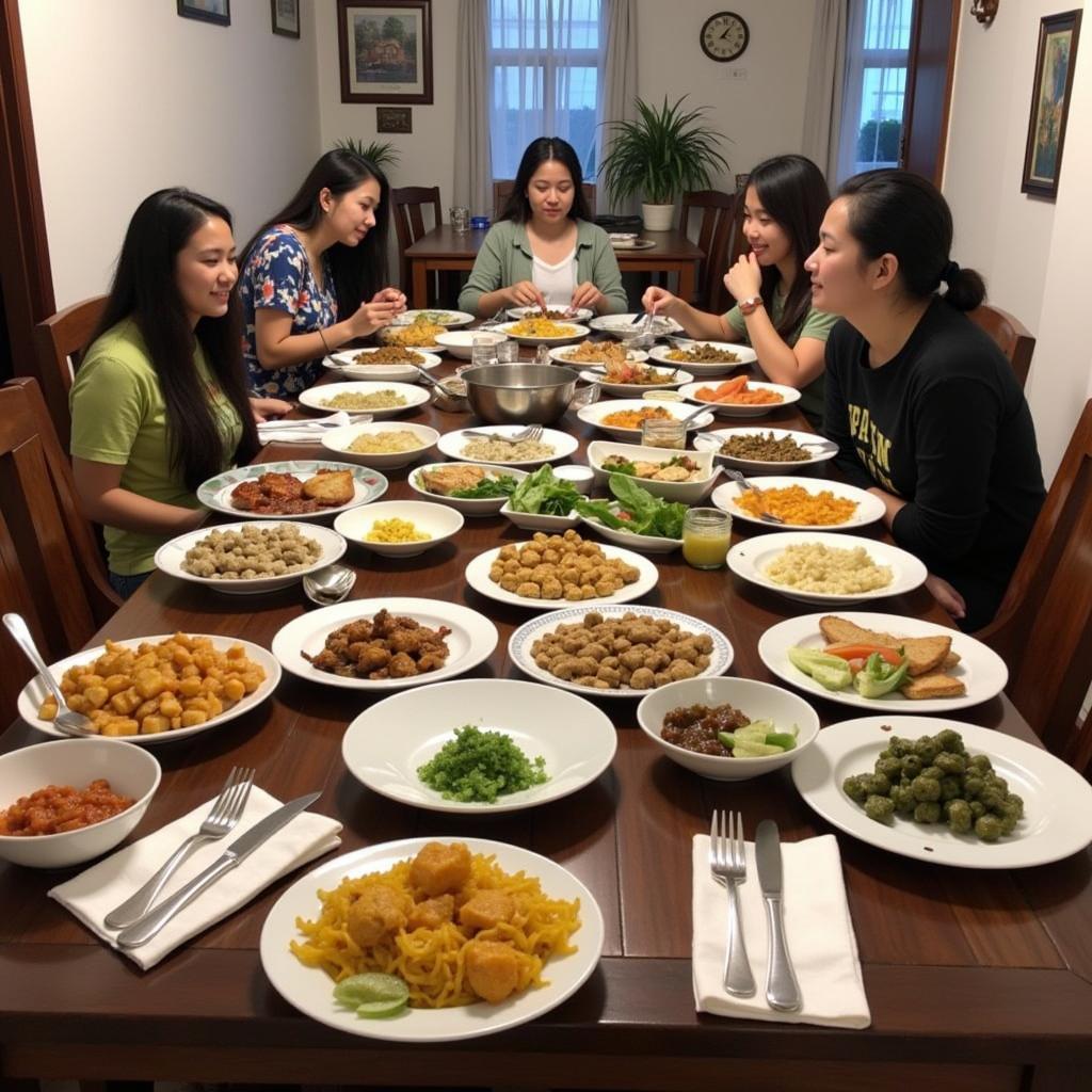 Enjoying a Delicious Local Meal in a Brinchang Homestay