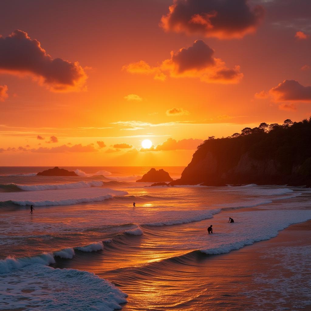 Stunning Sunset View from Canggu Beach