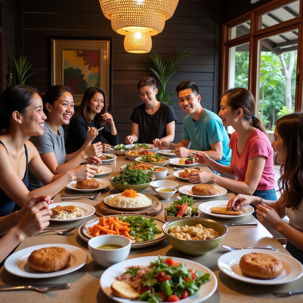 Enjoying a Traditional Balinese Meal with a Host Family in Canggu