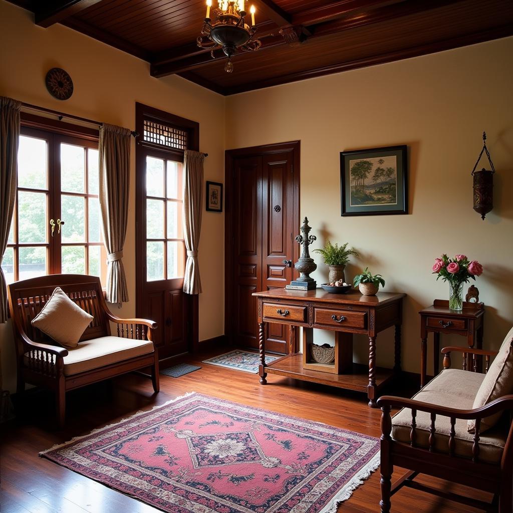 Interior of a Cao Ly homestay