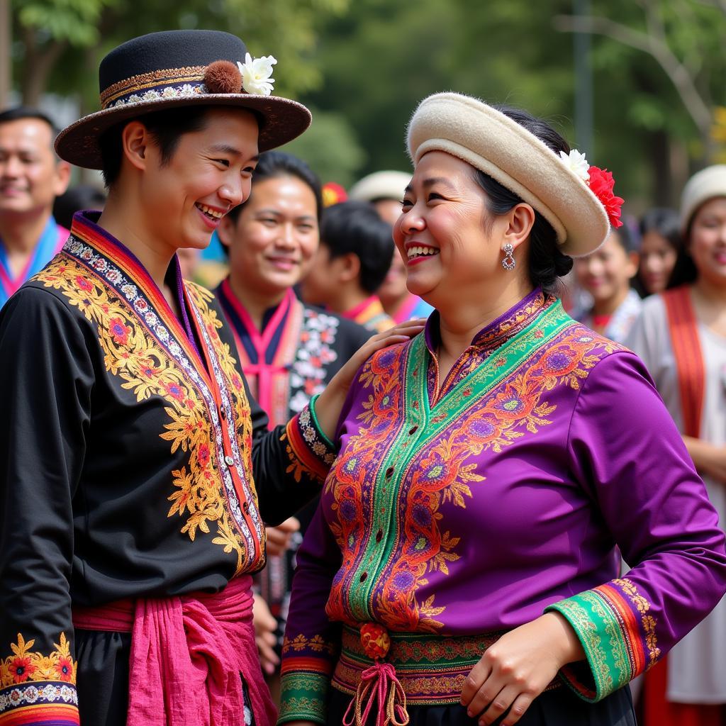 Cao Ly people in traditional clothing