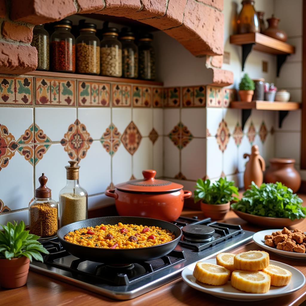 Authentic Spanish Kitchen in Casa Bayu Homestay