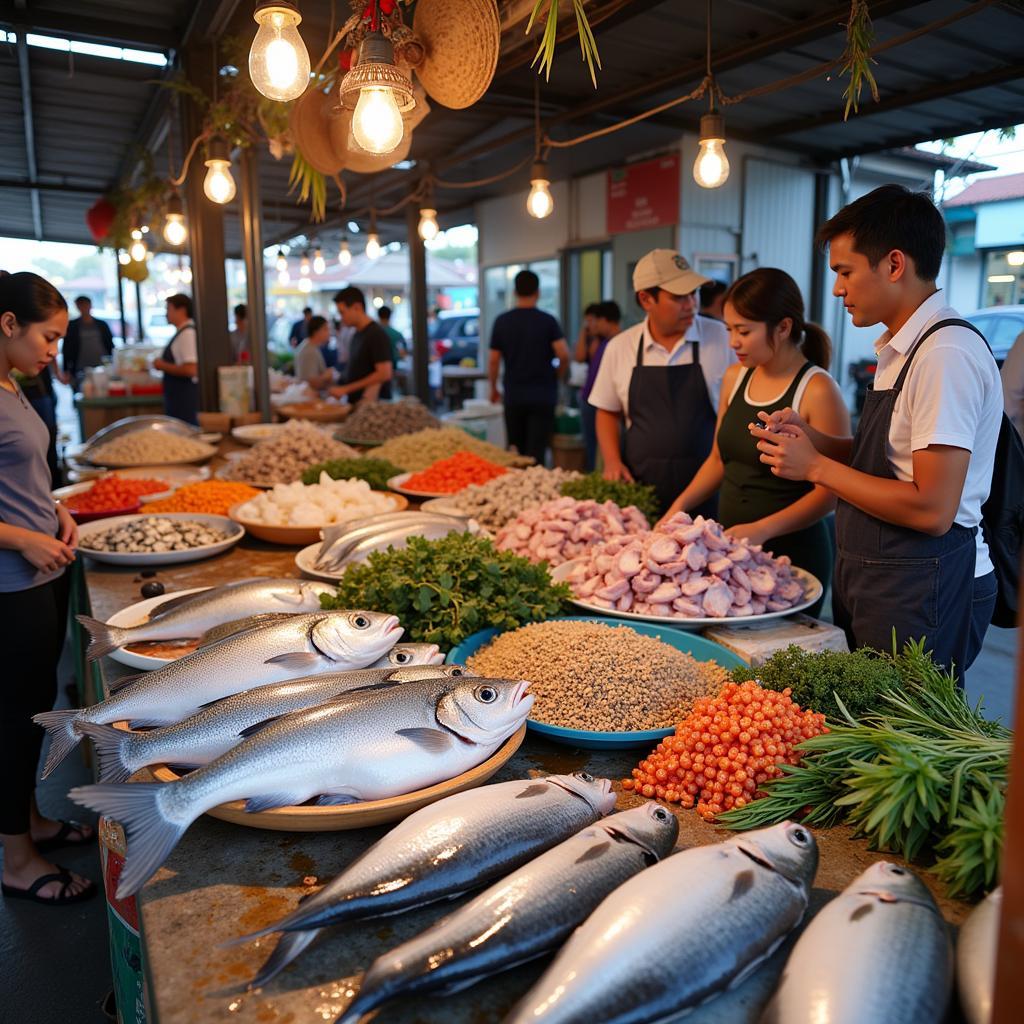 Fresh Seafood at Cat Ba Local Market