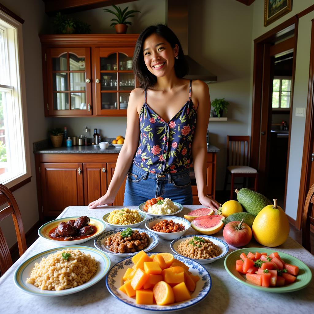 Delicious Local Cuisine at a Cavys Homestay in General Luna