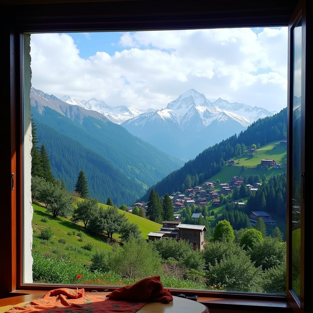 Chandra Homestay Manali View from Window