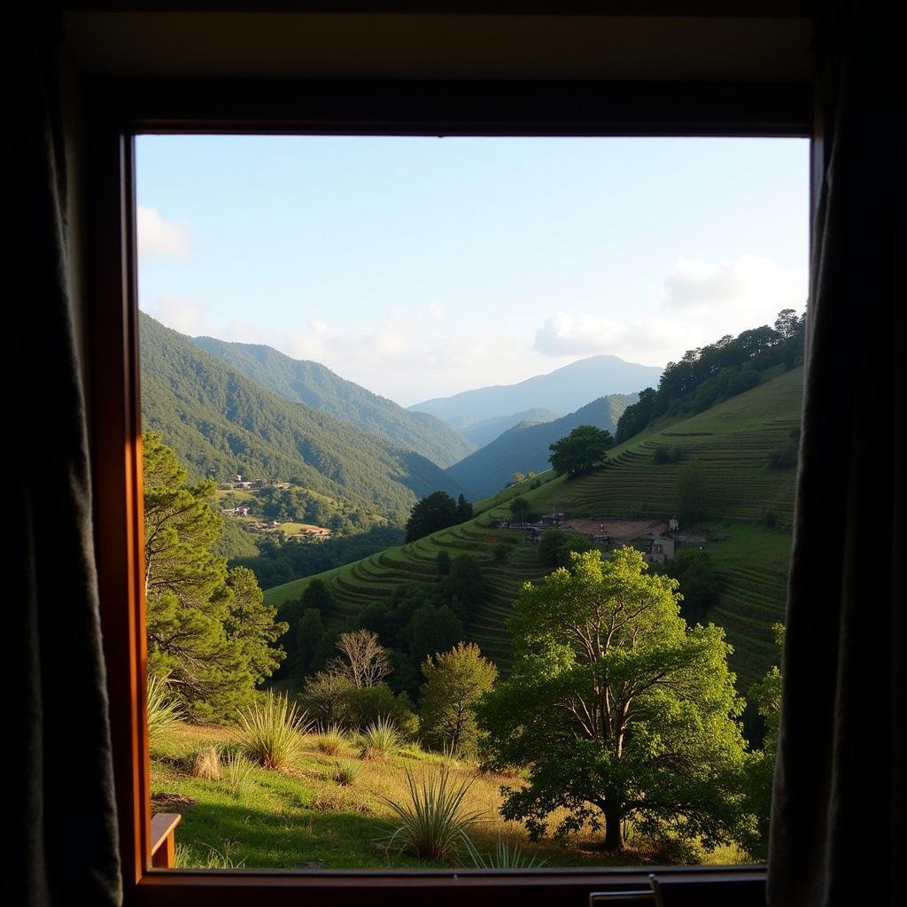 Stunning mountain view from a cheap homestay in Sagada