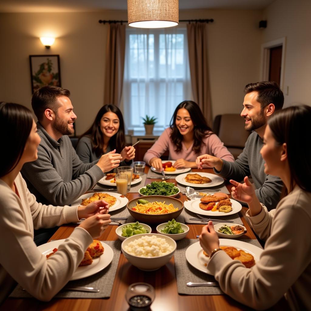 Chicago Homestay Family Dinner