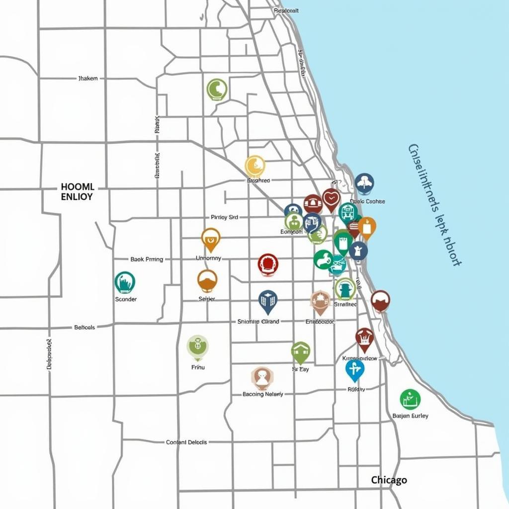 Chicago Homestay Location Map