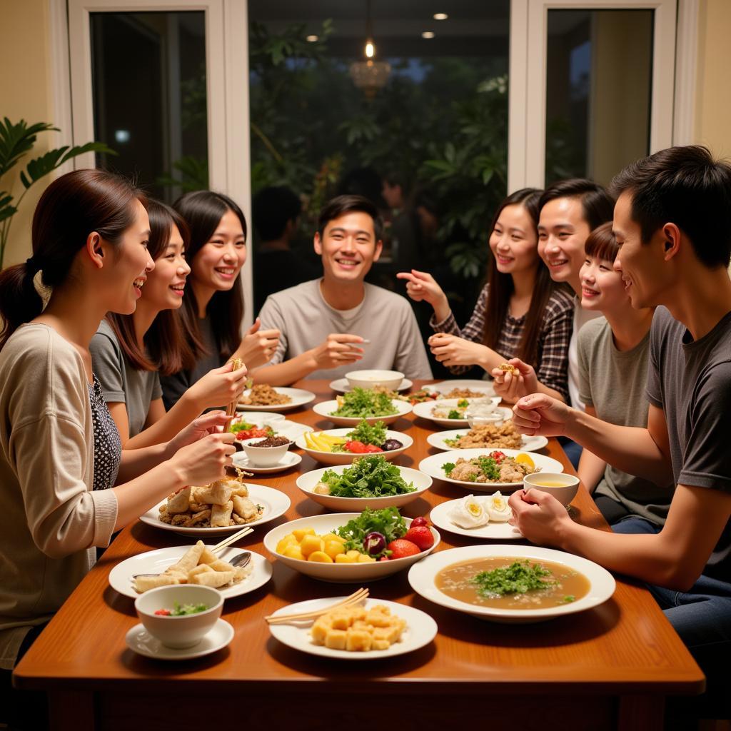 Family Meal in a Chu Lam Binh Hung Homestay