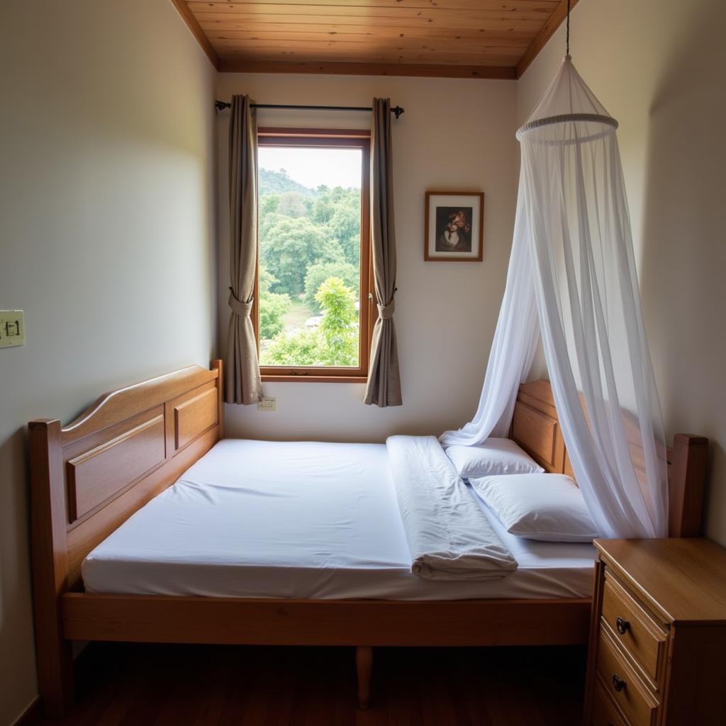 Cozy Bedroom in a Cô Tô Haki Homestay